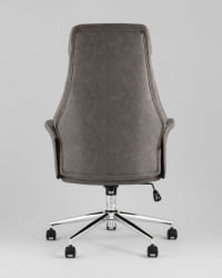 Кресло офисное ТопЧаирс Неома серый экокожа / TopChairs Neoma