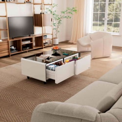 Журнальный стол ЕУРЕКА ТБ135, Вхите+Блаcк / EUREKA TB135, White+Black