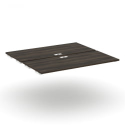 Двойной стол-приставка к двум опорным тумбам/шкафам CОНCЕПТ CН.ДСПР-008 Дуб Мали Белый / CONCEPT CN.DSPR-008