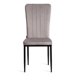 Мягкий стул ВЕРТЕР (мод. БC577-ДC) металл, флок, 41 х 52 х 95 см, Лигхт грей (светло-серый) ХЛР14 / черный / VERTER (mod. BC577-DC) Light grey HLR14