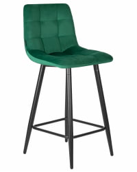 Стул полубарный ДОБРИН ОЛИВИА (черные матовые ножки, зелёный велюр (108-64)) / DOBRIN OLIVIA