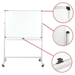 Доска магнитно-маркерная 2-сторонняя БРАУБЕРГ ПРЕМИУМ на стенде 90х120 см / BRAUBERG PREMIUM