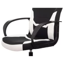 Кресло компьютерное БРАБИКС Алпха ГМ-018 Черное/белое / BRABIX Alpha GM-018
