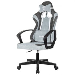 Кресло компьютерное БРАБИКС Форсер ГМ-127, 2 подушки, ткань, серое/светло-голубое / BRABIX Forcer GM-127,