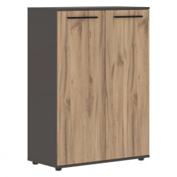 Шкаф с глухими средними дверьми ЕДИС ЕМCС 85.1 Дуб Денвер светлый Черный Мокко / EDIS EMCS