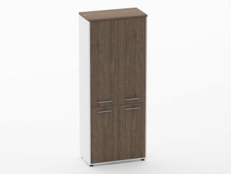 Шкаф 4 широкий закрытый, 4 двери Дека 10.19.151 Дуб Верцаска/Белый / Deka