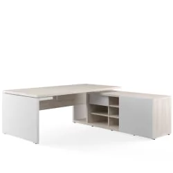 Угловой стол с тумбой ЗИО28510321 Светлый дуб / ZIO28510321