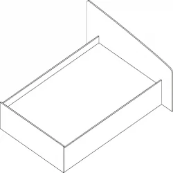 Полутороспальная кровать Проспект Гм.КР-15 дуб