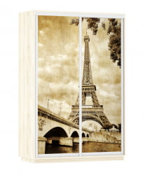 Шкаф-купе двухдверный Экспресс Дуо 1600х2200х Париж/Дуб сонома / 1600х2200h