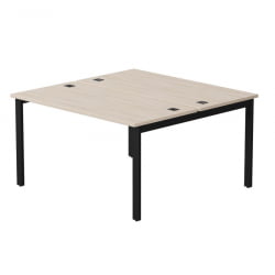 Бенч-система на 2 места на металлокаркасе, опоры 45 гр Еверпроф ЕВО 254С016 Дуб Соната Черный / Everprof EVO 254S016