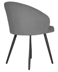 Стул обеденный ДОБРИН НАОМИ (ЭМАЛЬ ЧЕРНЫЙ МУАР велюр Катаниа Стоне) / DOBRIN NAOMI Catania Stone)