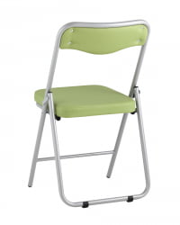 Складной стул Джонни силвер экокожа Салатовый / silver