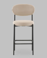 Стул Полубарный Бриф ДД ПБ велюр бежевый / DD