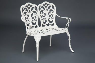 Скамья Сеcрет Де Маисон Сймпхоние алюминиевый сплав, 95х56х92см, буттер вхите / Secret De Maison Symphonie butter white