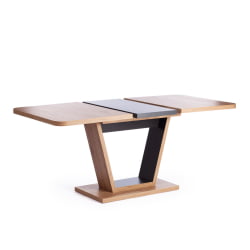 Раздвижной стол ВОКС ЛДСП, 132-172кс85кс75,5 см, Дуб артисан/Графит / VOX 132-172x85x75,5