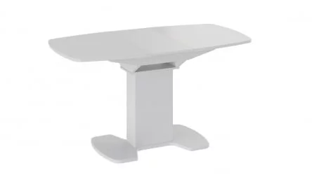 Стол обеденный Портофино СМ(ТД)-105.01.11(1) Белый глянец/Стекло белое
