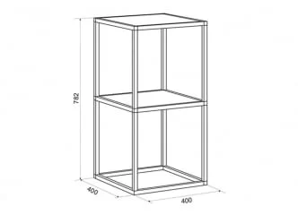 Стеллаж в гостиную Лофт ЛМН-04 Черный муар-дуб сонома / LMN-04