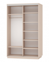 Шкаф-купе двухдверный Экспресс Дуо 1600х2200х Сакура/Дуб молочный / 1600х2200h