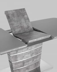 Обеденный стол Гамбург раскладной 160-200кс90 Серый / 160-200x90