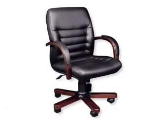 Кресло МЙРА Б черный/темный орех / MYRA B