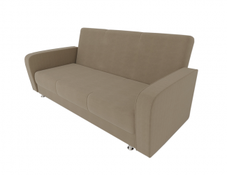 Диван Кристина (Большой диван) (Берхоусе) Цвет фасада: Беж Велюто 05; Тип: Правый; Материал фасада: Металл/Велюр / (Berhouse)