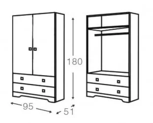 Шкаф Микуна А-1805 вхите / Micuna white