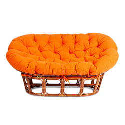 Диван МАМАСАН/МАМАСАН 23/02 В /с подушкой/ подушка 182х119 см, 169х102х80 см, Когнаc (коньяк), ткань, оранжевый, С 23 / MAMASAN/МАМАСАН W Cognac