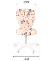 Детское кресло CХАИРМАН ТИН (Кидс) 105 белый пластик Принцессы / CHAIRMAN (Kids)