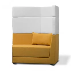 Диван металл Элемент 2Б3 Желтый/Белый