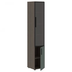 Шкаф-колонка комбинированный (правый) ВЕЛИОН ВХCС 40.2 Р Нефрит Дуб Сильвер / VELION VHCS R