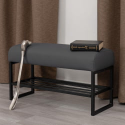 Банкетка Чарли Лукс/Чарли Люкс БО экокожа , Шарп Графит / Charli Lux/Чарли Sharp