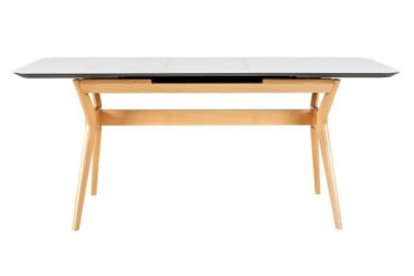 Стол раскл. Нарвик Гласс 120-150 Аутоматиc Натур/Лигхт матте гласс / Glass Automatic Natur/Light matte glass