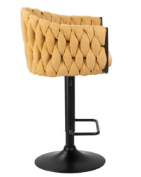 Стул барный ДОБРИН ЛЕОН (желтая ткань (ЛАР 275-8)) 2 шт / DOBRIN LEON (LAR