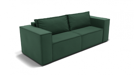 Диван Рашт (ЗР) Цвет фасада: Зеленый; Тип: Прямой; Материал фасада: Металл/Велюр