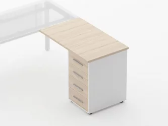 Тумба приставная Дека 9.05.10 Туя/Белый / Deka