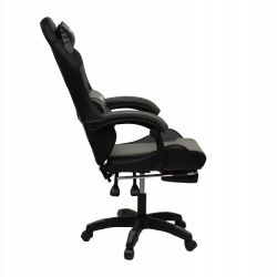 Кресло 908 КИНГКУЕЕН цвет черный/темно серый с массажем и подсветкой 908-блаcк-дгрей-масс / KINGQUEEN 908-black-dgrey-mass