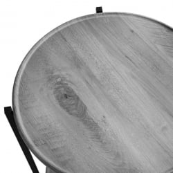 Круглый стол БеаутйСтйле 21 Орех гикори грай / BeautyStyle gray