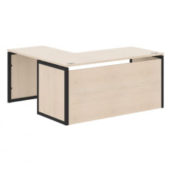 Стол письменный угловой правый КСТЕН-КП КСКПCТ 1615Х Р Бук Тиара Антрацит / XTEN-QP XQPCT 1615H R