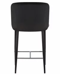 Стул полубарный ДОБРИН CХРИСТИАН 65 черный велюр В108-77 / DOBRIN CHRISTIAN V108-77