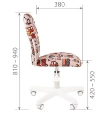 Детское кресло CХАИРМАН ТИН (Кидс) 105 белый пластик Спасе / CHAIRMAN (Kids) Space