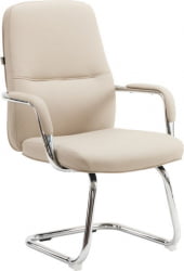 Кресло для посетителей Еверпроф Веста CФ Экокожа Бежевый / Everprof Vesta CF