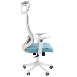 Кресло руководителя CХАИРМАН CХ563 Белый/бирюзовый / CHAIRMAN CH563