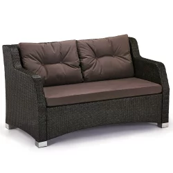 Плетеный диван из искусственного ротанга С51А-В53 Бровн / S51A-W53 Brown