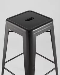 Стул барный Толикс Черный / Tolix