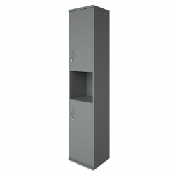 Шкаф высокий узкий правый Рива А.СУ-1.5 Пр Серый / Riva
