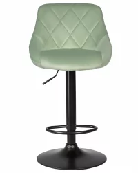 Стул барный ДОБРИН ЛОГАН БЛАCК Мятный велюр МДЖ9-87 / DOBRIN LOGAN BLACK MJ9-87