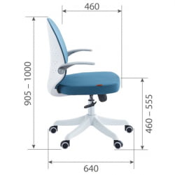 Детское компьютерное кресло CХАИРМАН CХ107 ткань голубой / CHAIRMAN CH107