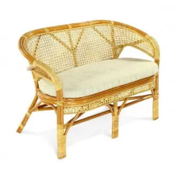 Диван 2х местный Пеланги, подушки на молнии Пеланги 02/15-4 натуральный / Pelangi