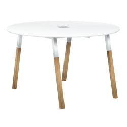 Конференц-стол Форта ФРСТ 1250 Белый премиум Дуб Гамильтон / Forta FRST