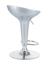 Стул барный ДОБРИН БОМБА (серебряный металлик) 2 шт / DOBRIN BOMBA